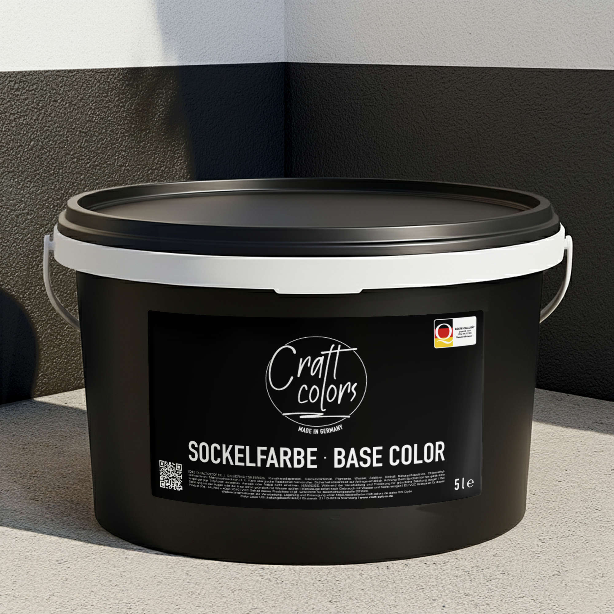 Pittura Per Basamenti / Pittura Per Facciate 5 L | Nero
