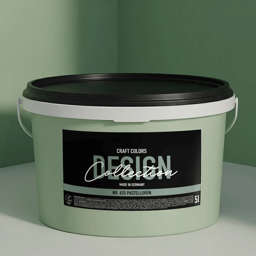 Pittura Murale Opaco Pregiato Verde Menta Pastello N° 625 Design Collection 5L