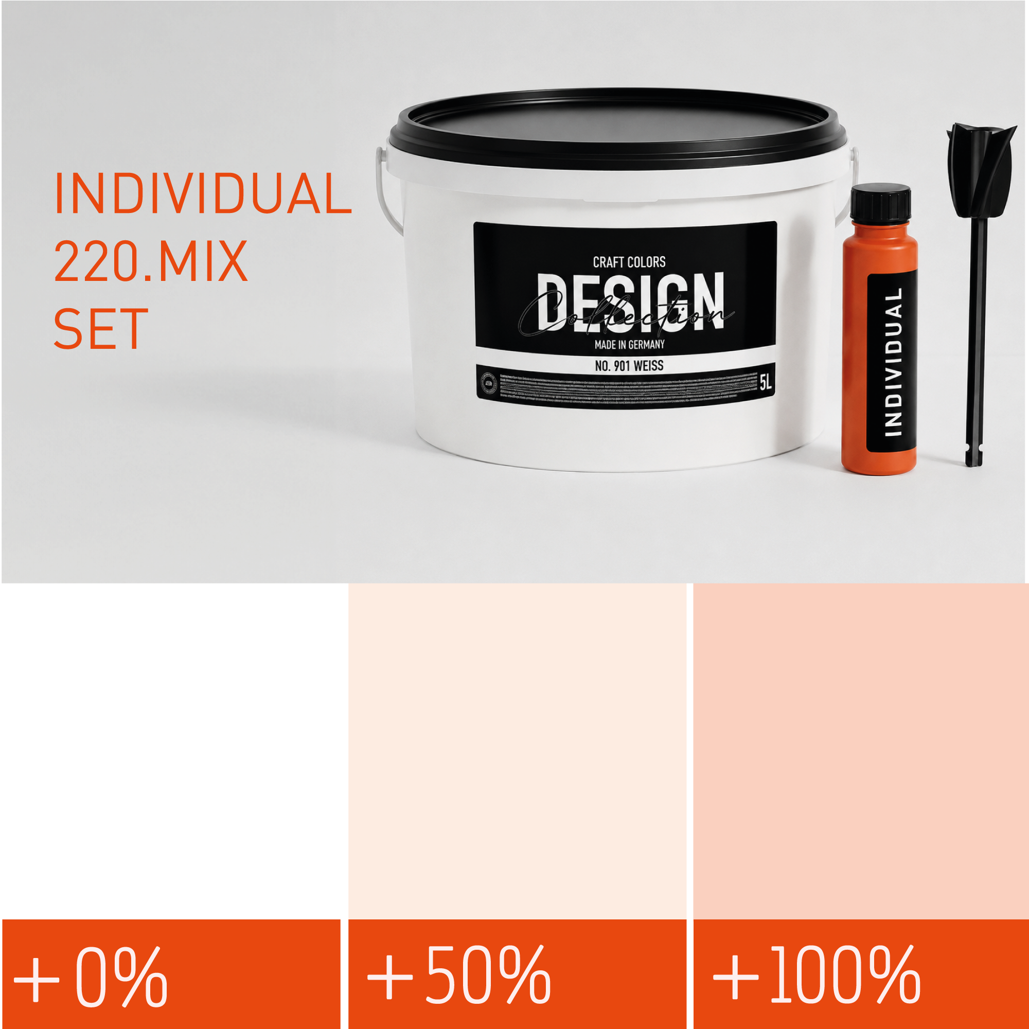 Pittura Murale Salmone Chiaro No. 220.mix Individual (5,25 L) Opaco pregiato
