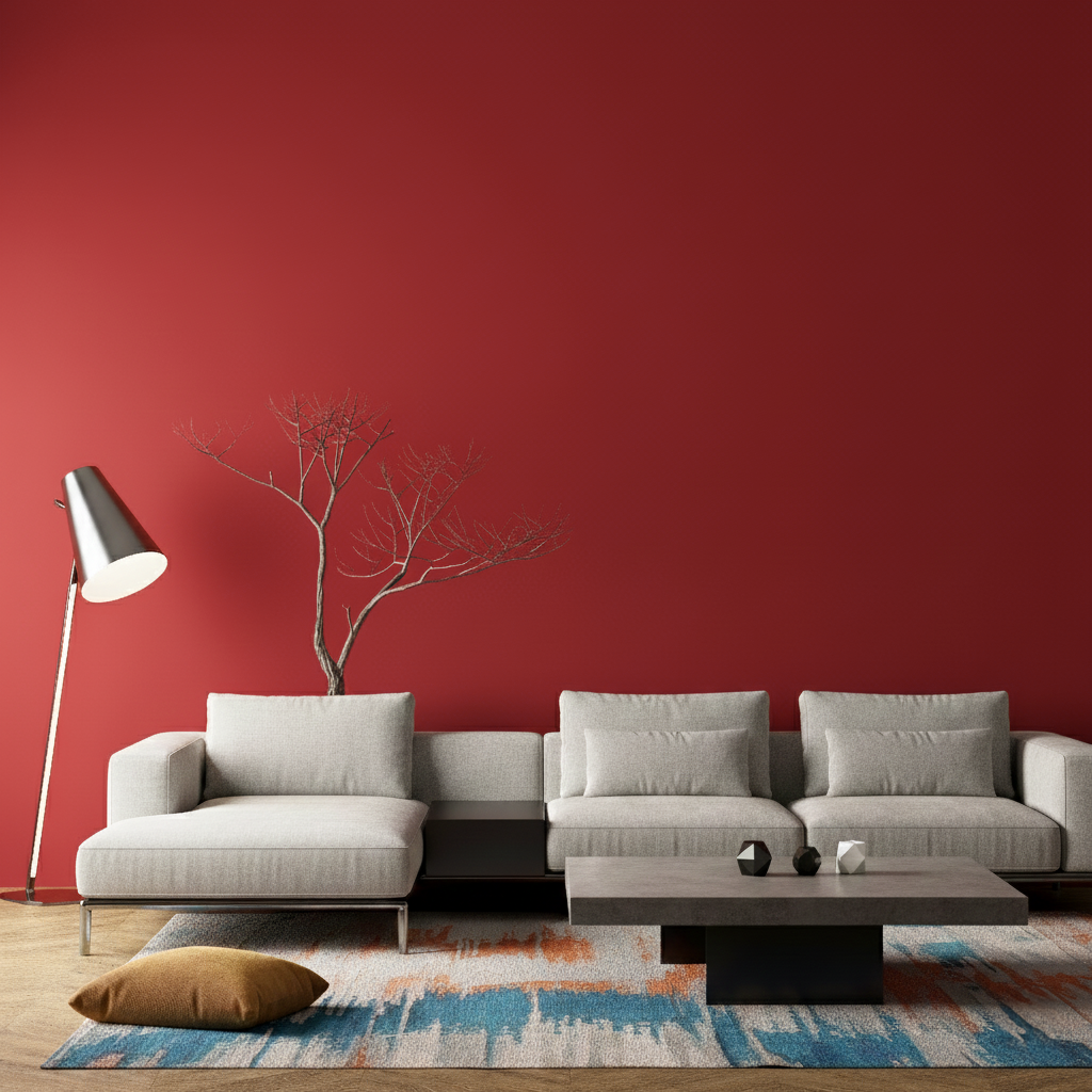 Pittura Murale Opaco Pregiato Rosso Foglia N° 451 Design Collection 5L