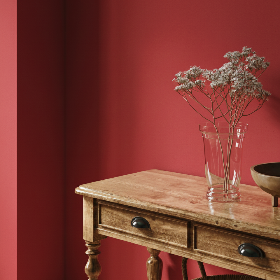 Pittura Murale Opaco Pregiato Rosso Foglia N° 451 Design Collection 5L