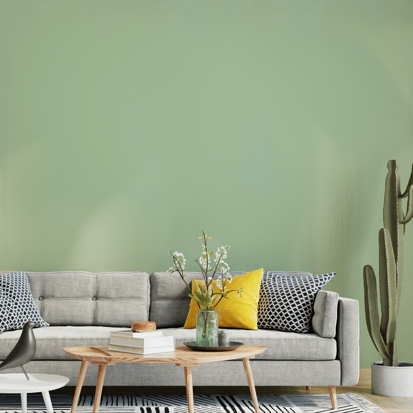 Pittura Murale Opaco Pregiato Verde Menta Pastello N° 625 Design Collection 5L