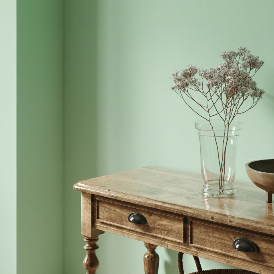 Pittura Murale Opaco Pregiato Verde Menta Pastello N° 625 Design Collection 5L