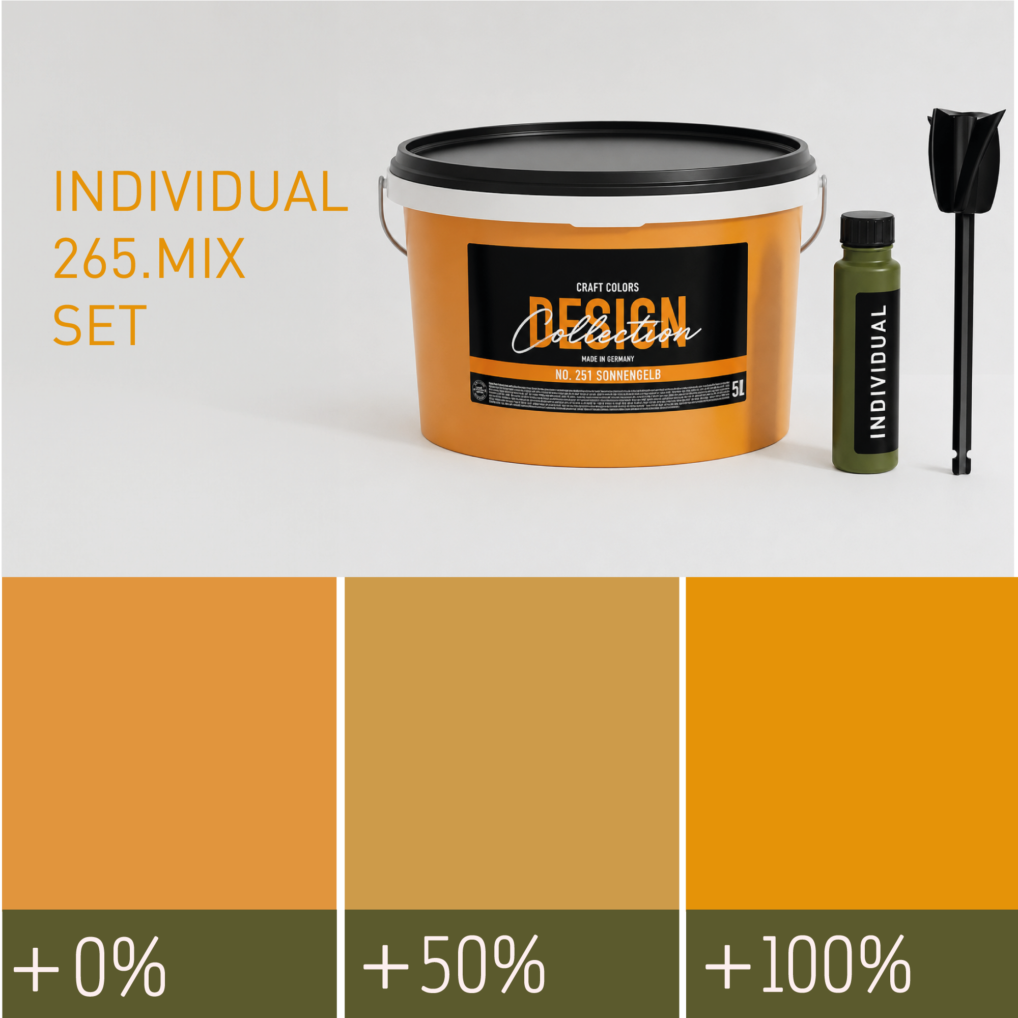 Pittura Murale Giallo Senape No. 265.mix Individual (5,25 L) Opaco pregiato