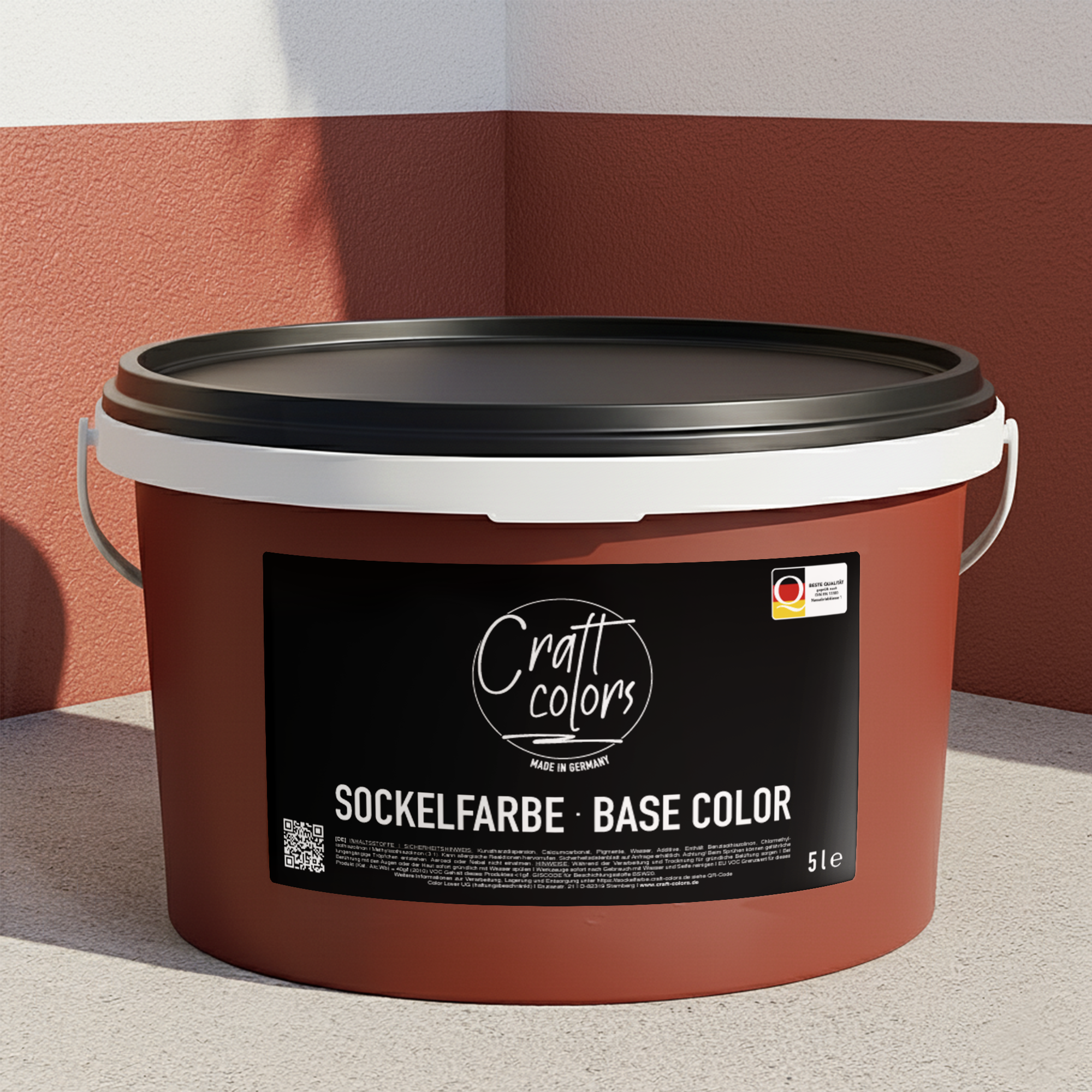 Pittura Per Zoccoli / Facciate 5L | Rosso Mattone