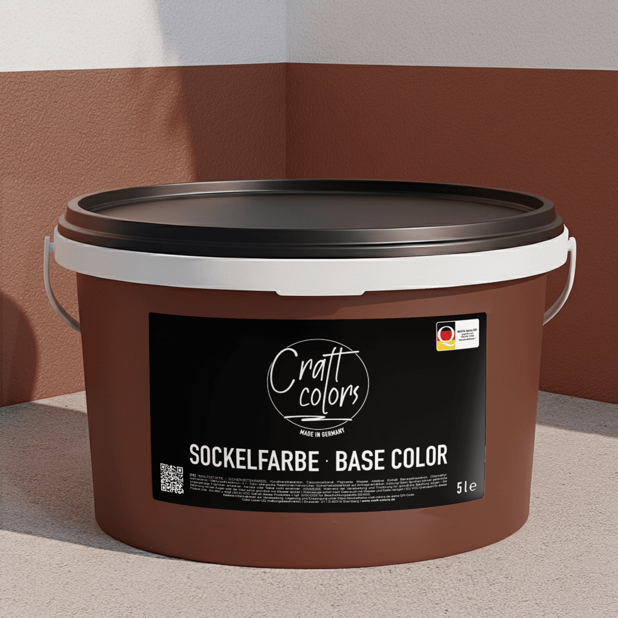 Pittura Per Zoccoli / Facciate 5L | Rosso Arenaria