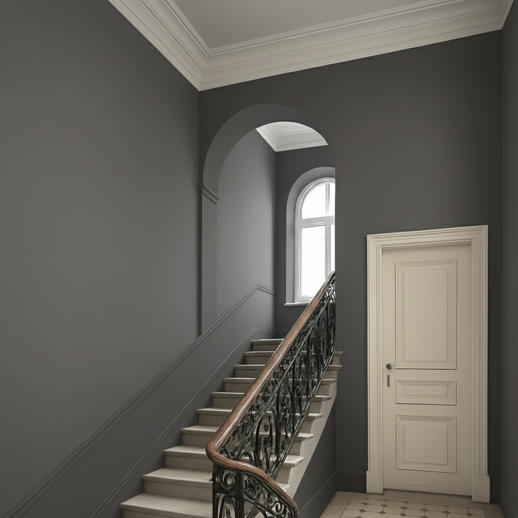 Pittura Murale Opaca (5 L) Grigio Medio / Grigio Pietra No. 955, Classe Di Resistenza All’Abrasione Umida 1, Strong+ Collection